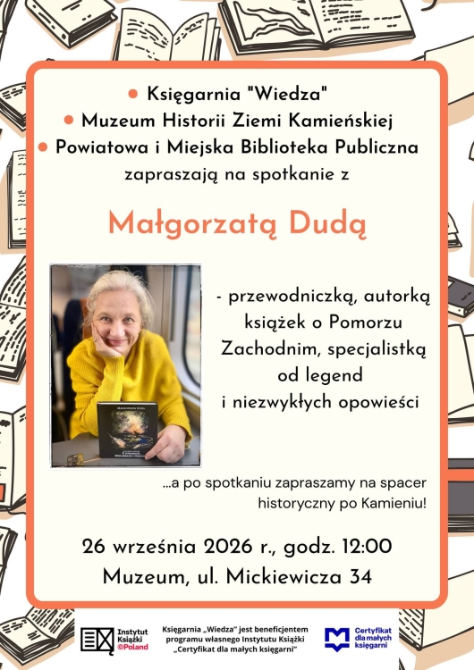 Plakat - Spotkanie z przewodniczką Małgorzatą Dudą